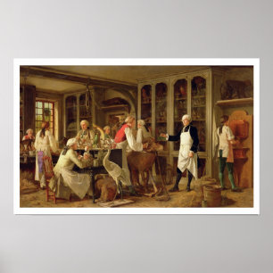 Louis Jean Marie Daubenton (1716-99) i sitt Labora Poster