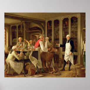 Louis Jean Marie Daubenton (1716-99) i sitt Labora Poster