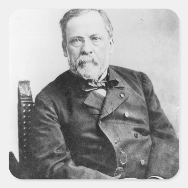 Louis Pasteur Fyrkantigt Klistermärke (Framsida)