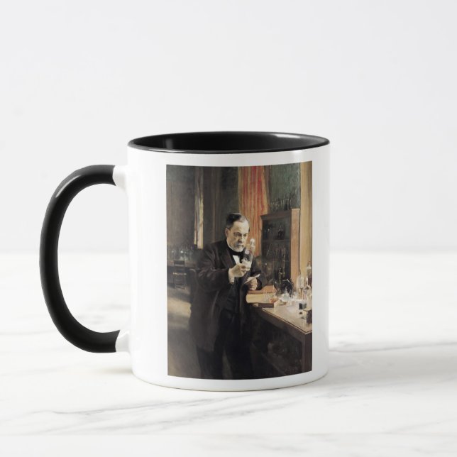 Louis Pasteur i hans laboratorium, 1885 Mugg (Vänster)