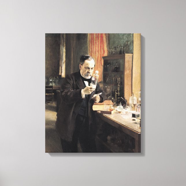 Louis Pasteur in his Laboratory, 1885 Canvastryck (Framsida)
