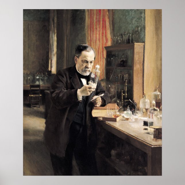 Louis Pasteur in his Laboratory, 1885 Poster (Framsidan)