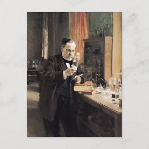 Louis Pasteur in his Laboratory, 1885 Vykort