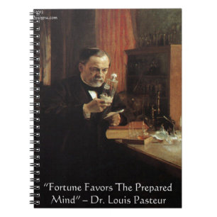 Louis Pasteur "Tur" Citatpresenter & T-shirts Anteckningsbok