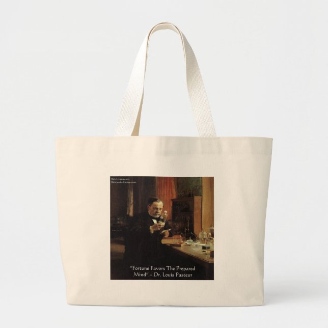 Louis Pasteur "Tur" Citatpresenter & T-shirts Jumbo Tygkasse (Framsidan)