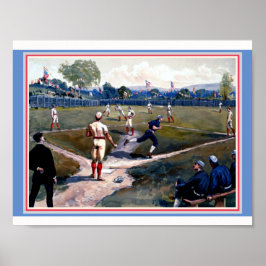 Louis Prang & Co. Art-kopia av Baseball Game 1800 Poster