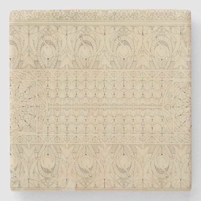 Louis Sullivan Peacock Ceiling Chicago Architect Stenunderlägg (Framsidan)