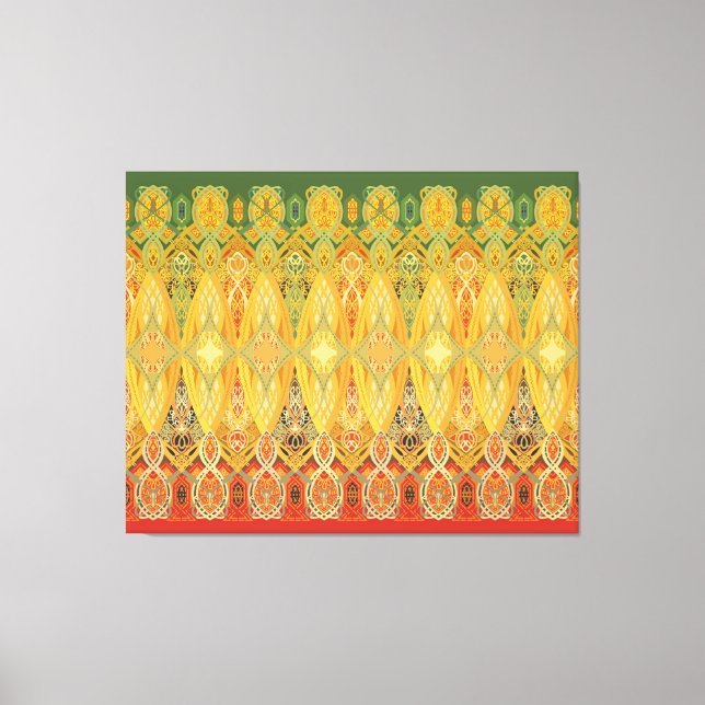 Louis Sullivan Truss Frieze Stencil Kanvastryck (Framsida)