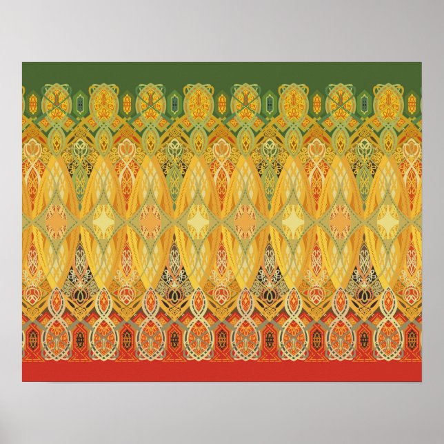 Louis Sullivan Truss Frieze Stencil Poster (Framsidan)