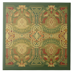 Louis Sullivan "Upper strålar stencilerar mönste Kakelplatta