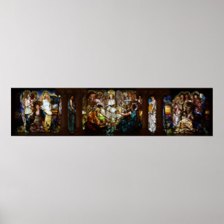 Louis Tiffany Stached Glass Education Poster