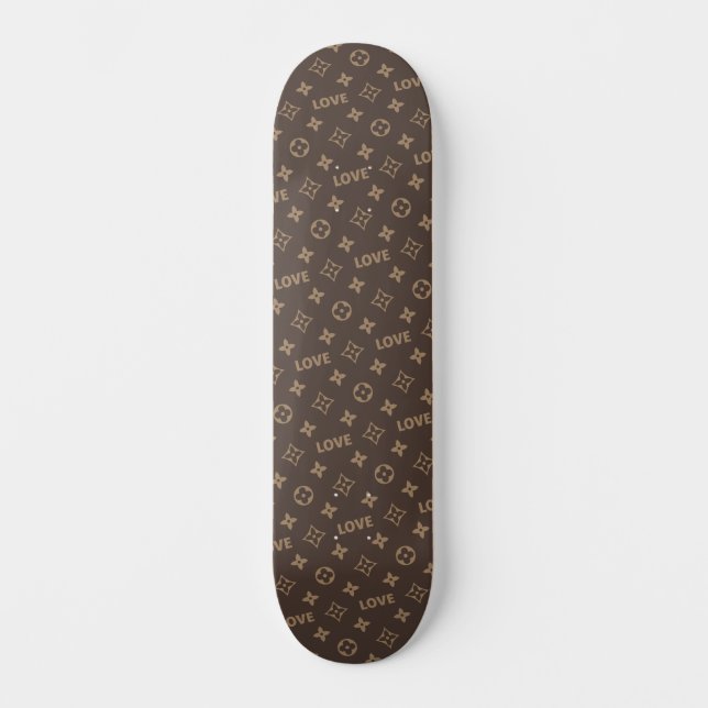 Louis Vuitton Mönster Kärlek Mini Skateboard Bräda 18,5 Cm (Framsida)