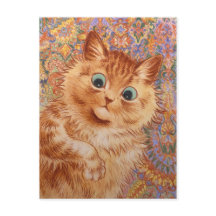 Louis Wain Astonyed ginger cat CC1082