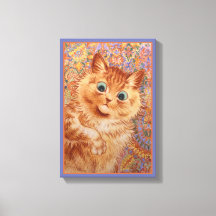 Louis Wain Astonyed ginger cat Children's room