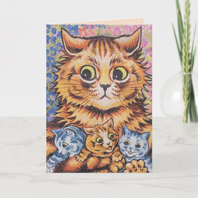 LOUIS WAIN BIRTHDAY CAT CATS GREETARD HELGKORT (Framsida)