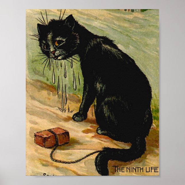 Louis Wain Black Cat Poster (Framsidan)