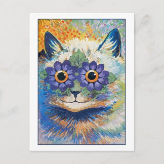 Louis Wain, blomma Cat Vykort