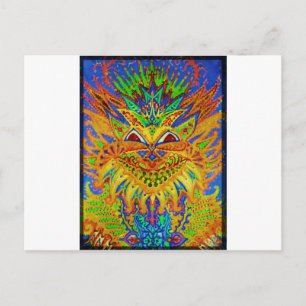 Louis Wain - Blue Paisley Cat Vykort
