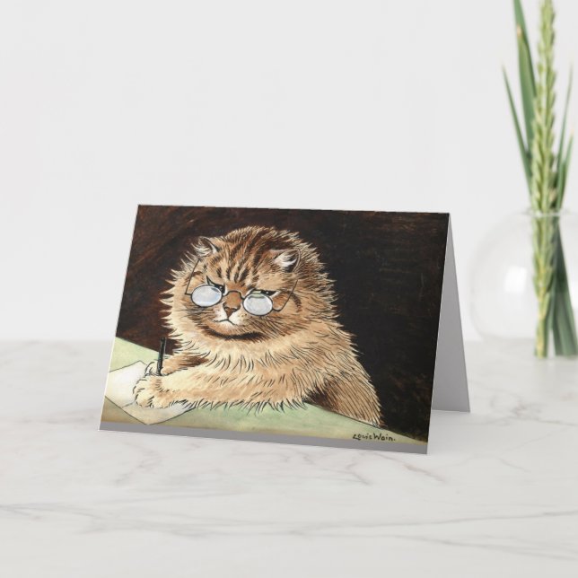 LOUIS WAIN CAT ART-TÄNKANDE AV DIG- Kortet Kort (Framsida)