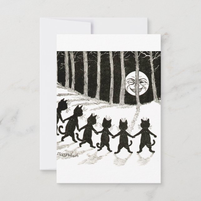 Louis Wain Cat Full Moon Spara Datumet (Framsida)