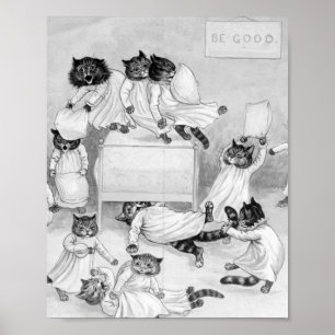 Louis Wain Cat Humor Poster