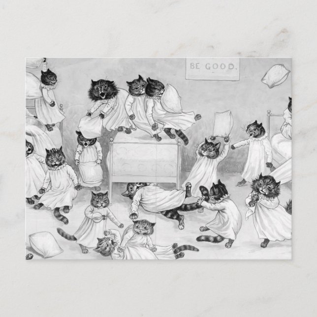 Louis Wain Cat Humor Vykort (Framsida)