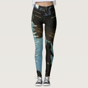Louis Wain Cat Pirater Galleon i Månen Light Leggings