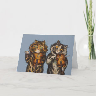 Louis Wain - Cat Violinists - Antropomorphic Art Kort