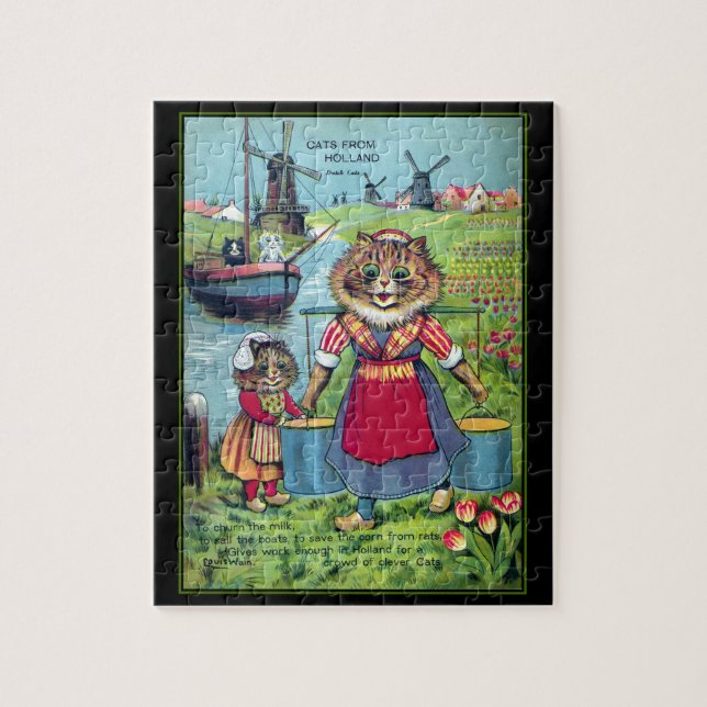 Louis Wain Cats från Holland Puzzle Pussel (Vertikal)