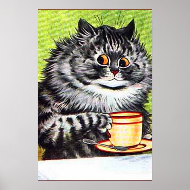 LOUIS WAIN COFFEE CAT BIG POSTER (Framsidan)
