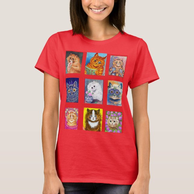 Louis Wain, Edwardianska katter T Shirt (Framsida)