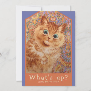 Louis Wain Ginger cat CC1085 Födelsedagsfest
