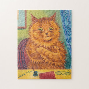 LOUIS WAIN GINGER CAT JIGSAW PUZZLE PUSSEL