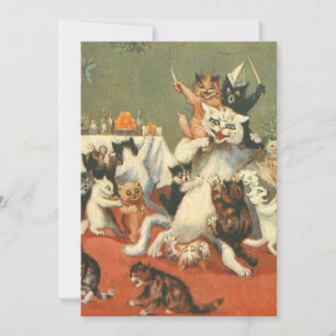 Louis Wain God Jul Inbjudningar
