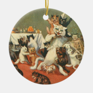 Louis Wain God jul Julgransprydnad Keramik