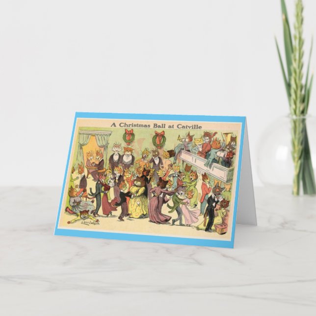 Louis Wain Helgdag Card Helgkort (Framsida)