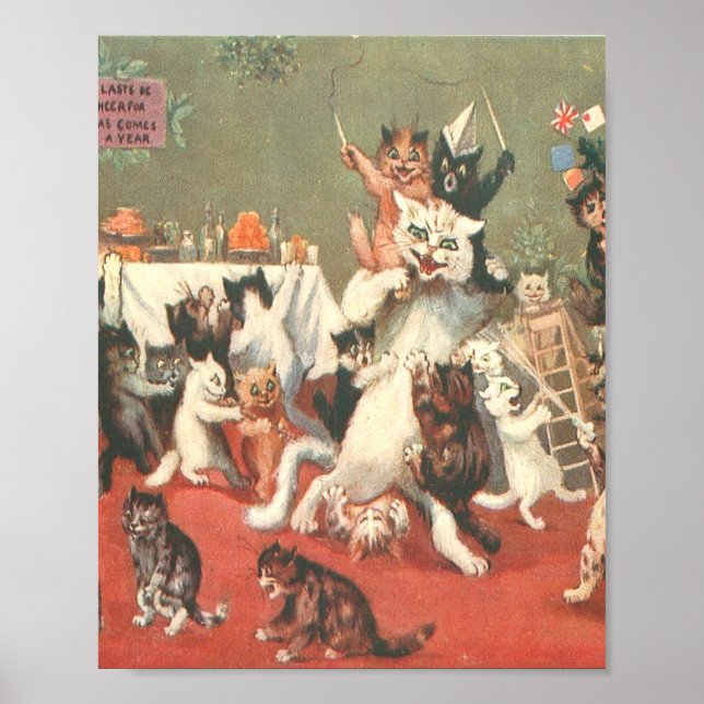Louis Wain jul Party Poster (Framsidan)