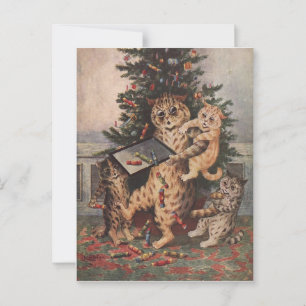 Louis Wain julen i katternas land Vykort