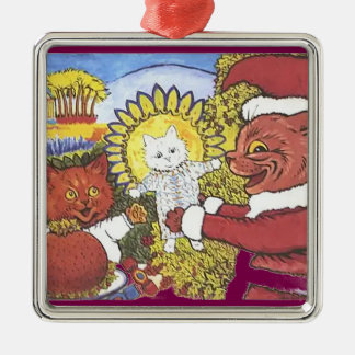 Louis Wain julkatten  Julgransprydnad Metall