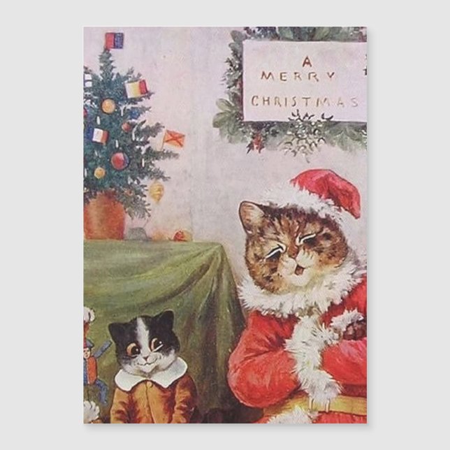 Louis Wain julkatten Vintage viktorianska familjen (Framsida)