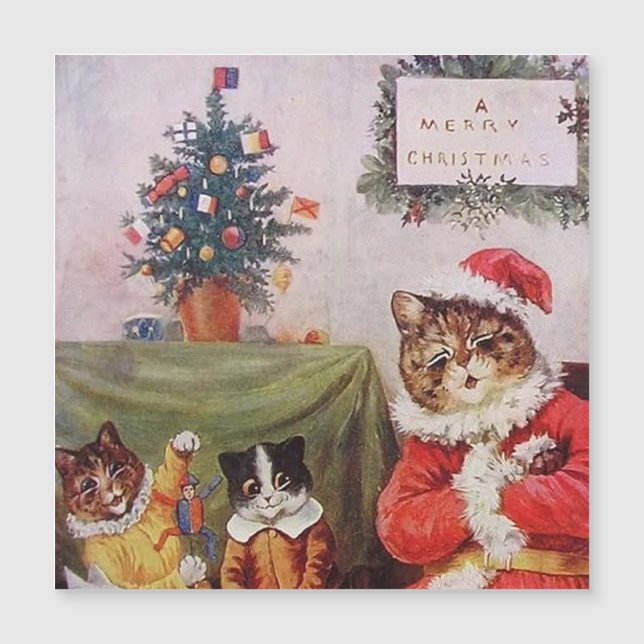 Louis Wain Julkatter Vintage Viktorianska Familjen (Framsida)