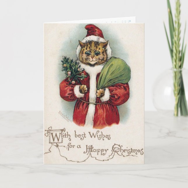 Louis Wain julklapp med klappat Kort (Framsida)