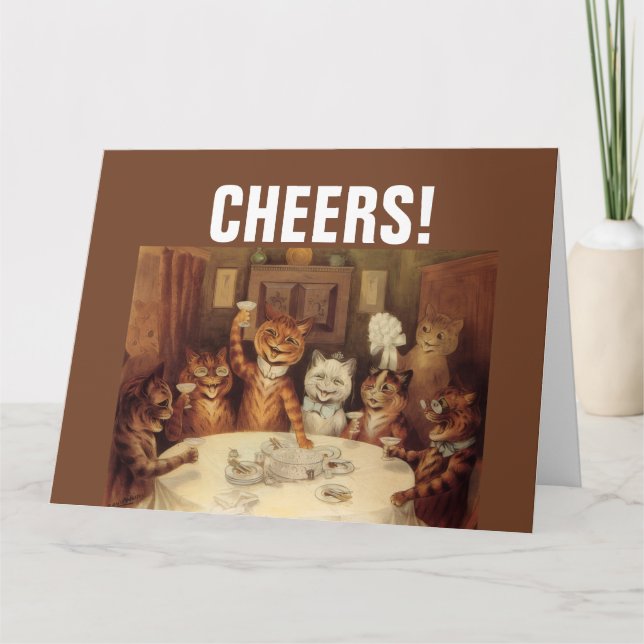 LOUIS WAIN KATT FÖDELSEDAG KORT (Framsida)