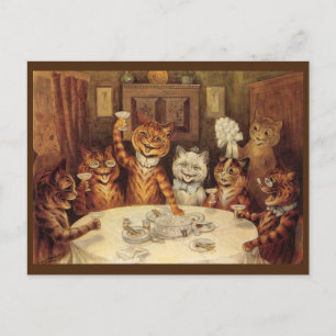 LOUIS WAIN KATT KATTER POSTKORT, 'FIRANDE' VYKORT