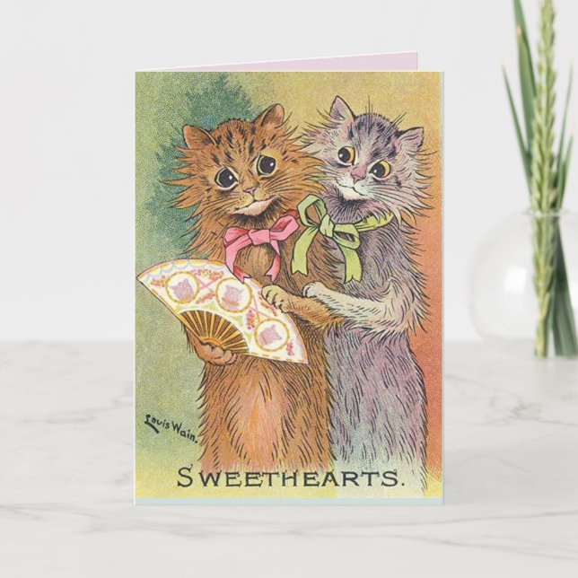LOUIS WAIN KATT KATTER VALENTINEKORT KORT (Framsida)
