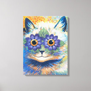 Louis Wain, Katt med blombesatta ögon, Canvastryck