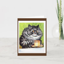 Louis Wain,Katt med kaffe Kopp, konst