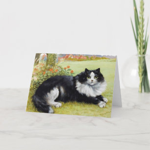 Louis Wain katt Notecard, vintagekattkort Kort