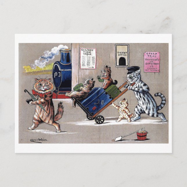 Louis Wain Katter 1 Vykort (Framsida)