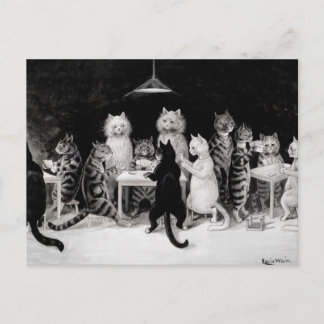 Louis Wain Katter 3 Vykort